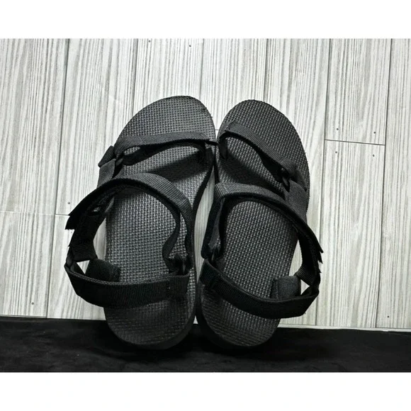 Teva Women's Flatform Universal Platform Y2K Inspire Black Sandal Various Sz8 - Picture 4 of 6